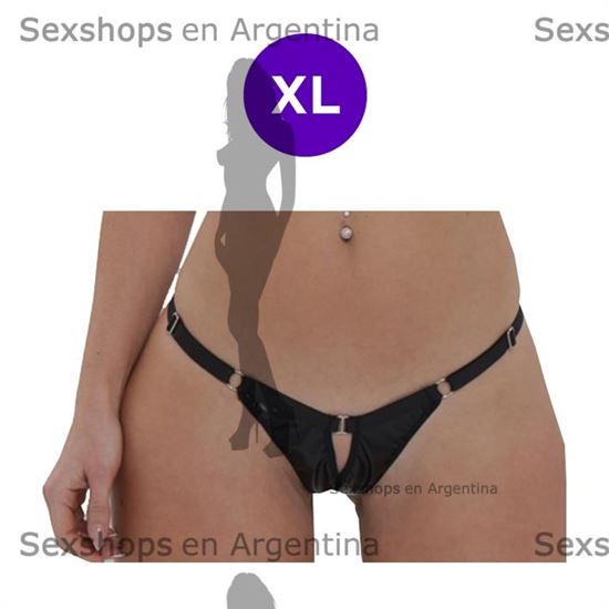 Tanga de Ecocuero con Elástico Ancho para Máximo Confort